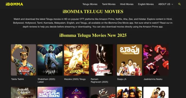 iBOMMA app Telugu movie updates